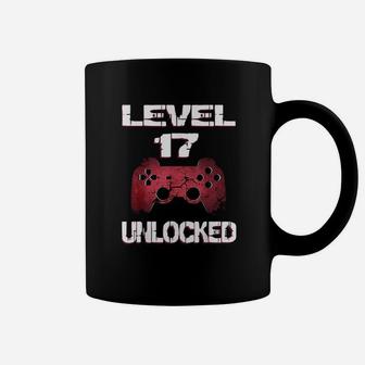Level 17 Unlocked Boys 17Th Birthday 17 Year Old Gamer Coffee Mug | Crazezy UK