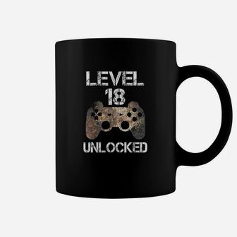 Level 18 Unlocked Boys 18Th Birthday 18 Year Old Gamer Coffee Mug | Crazezy
