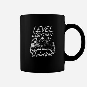 Level 18 Unlocked Boys 18Th Birthday 18 Year Old Gamer Gift Coffee Mug | Crazezy
