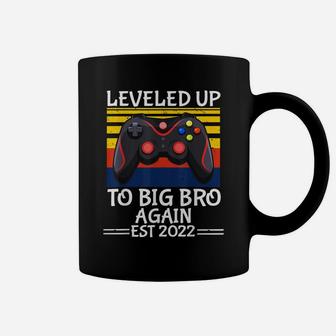 Leveled Up To Big Bro Again Est2022 Promoted To Big Brother Coffee Mug | Crazezy