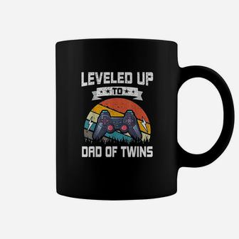 Leveled Up To Dad Of Twins Funny Video Gamer Gaming Coffee Mug | Crazezy DE