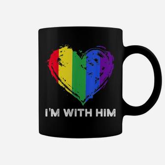Lgbt Flag Rainbow Pride Him Valentines Day Coffee Mug - Monsterry