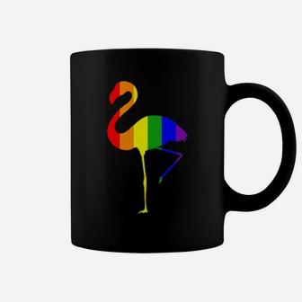 Lgbt Flamingo Rainbow Coffee Mug - Monsterry