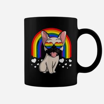 Lgbt French Bulldog Dog Gay Pride Rainbow Frenchie Coffee Mug - Monsterry AU