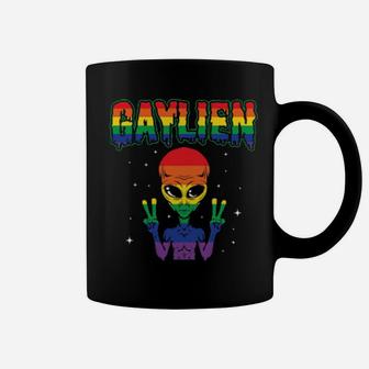 Lgbt Funny Gay Alien Gaylien Rainbow Pride Gift Coffee Mug - Monsterry DE