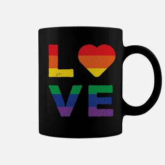 Lgbt Love Rainbow Heart Gay Lesbian Equality Gift Coffee Mug - Monsterry DE