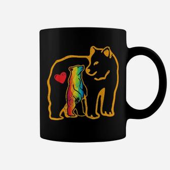 Lgbt Mama Bear Wild Animals Snow Wildlife Lgbtq Community Coffee Mug - Monsterry