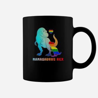Lgbt Mamasaurus Rex Mom Mother Rainbow Pride Coffee Mug - Monsterry UK
