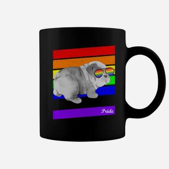 Lgbt Rainbow Flag Gay Pride English Bull Dog Coffee Mug - Monsterry AU