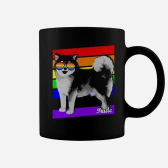 Lgbt Rainbow Flag Gay Pride Shiba Inu Coffee Mug - Monsterry