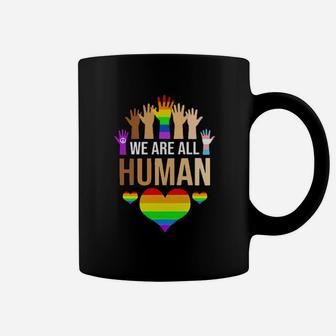 Lgbt We Are All Human Coffee Mug - Monsterry