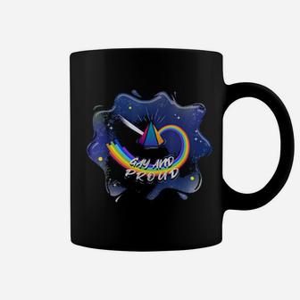 Lgbtq Gay And Proud Galaxy Rainbow Coffee Mug - Monsterry