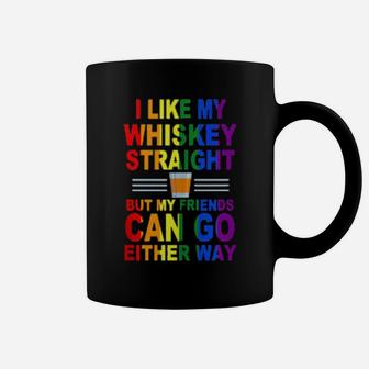 Lgbtq Lesbian Gay Pride Straight Whiskey Joke Design Coffee Mug - Monsterry CA