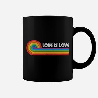 Lgbtq Love Is Love Gay Pride Lgbt Rainbow Flag Retro Vintage Coffee Mug | Crazezy CA