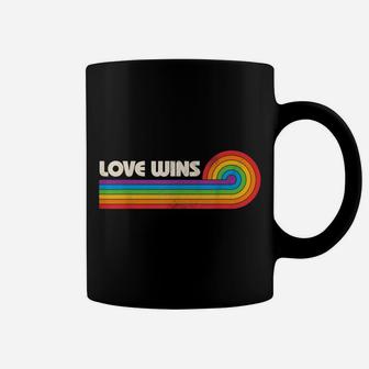 Lgbtq Love Wins Gay Pride Lgbt Rainbow Flag Retro Vintage Coffee Mug | Crazezy