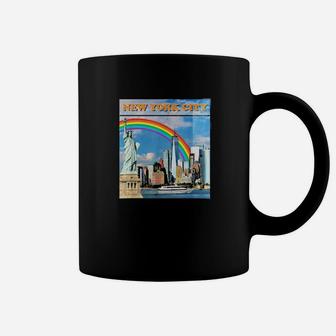 Lgbtq New York City Vintage Gay Pride Rainbow Design Coffee Mug - Monsterry AU