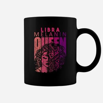Libra Melanin Queen Strong Black Woman Zodiac Star Signs Coffee Mug | Crazezy CA