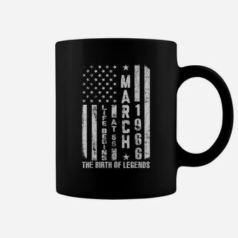 Life Begins At 56 Born In March 1966 The Year Of Legends Coffee Mug | Crazezy AU