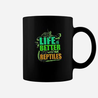 Life Is Better With Reptiles Leopard Gecko Coffee Mug | Crazezy CA