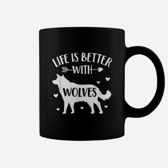 Life Is Better With Wolves Coffee Mug | Crazezy