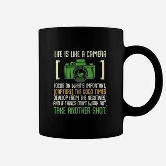 Life Is Like A Camera Focus On What's Important Coffee Mug | Crazezy CA