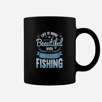 Life Is More Beautiful When You Go Fishing Coffee Mug | Crazezy DE