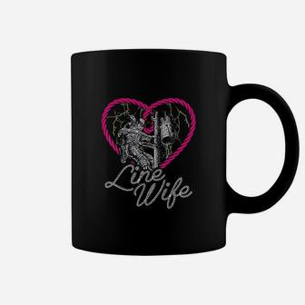 Lineman Wife Heart Funny Electrical Lineworker Coffee Mug - Thegiftio UK