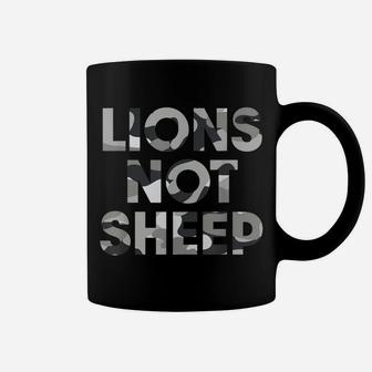 Lions Not Sheep Grey Gray Camo Camouflage Coffee Mug | Crazezy