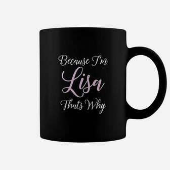 Lisa Name Women Girl Cute Pink Black Gift Coffee Mug | Crazezy