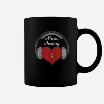 Listening To Music Headphone Broken Heart Healing Coffee Mug | Crazezy