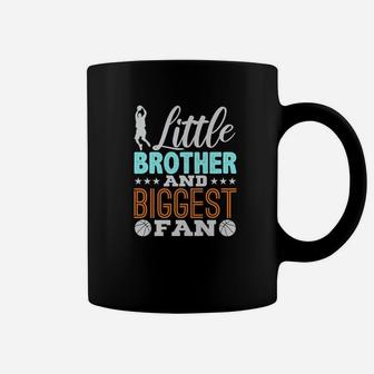 Little Brother And Biggest Fan Basketball Coffee Mug - Thegiftio UK