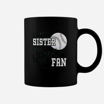 Little Sister And Biggest Fan Coffee Mug | Crazezy
