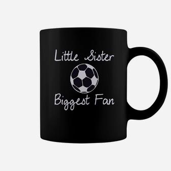 Little Sister Biggest Fan Coffee Mug | Crazezy