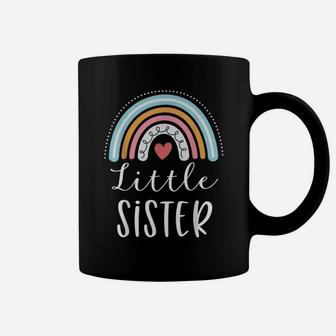 Little Sister Gifts Sibling Family Rainbow Graphic Coffee Mug | Crazezy