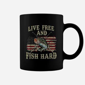 Live Free And Fish Hard Coffee Mug | Crazezy