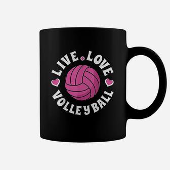 Live Love Volleyball For Women Girls Volleyball Fan Coffee Mug | Crazezy UK