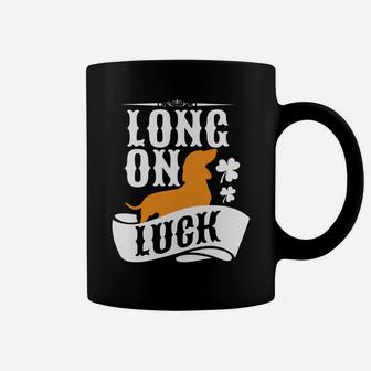 Long On Luck Cute St Patricks Day Dachshund Coffee Mug - Thegiftio UK