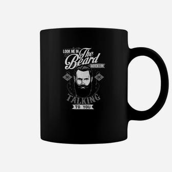 Look Me In The Beard Cool Bearded Design Coffee Mug - Thegiftio UK