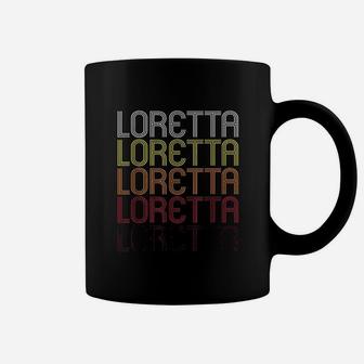 Loretta Retro Wordmark Pattern Coffee Mug | Crazezy DE