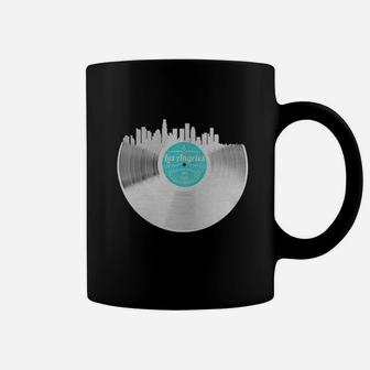 Los Angeles Skyline Shirt La California Vinyl Record Coffee Mug - Thegiftio