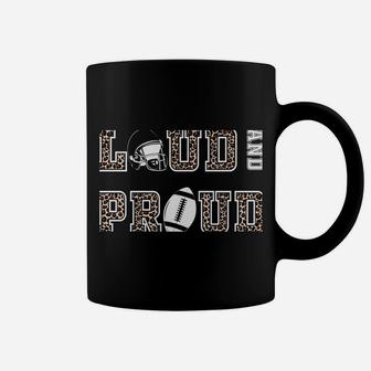 Loud And Proud Football Aunt Leopard Print Cheetah Pattern Sweatshirt Coffee Mug | Crazezy UK