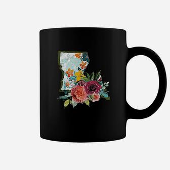 Louisiana Watercolor Flower Cute Coffee Mug - Thegiftio UK