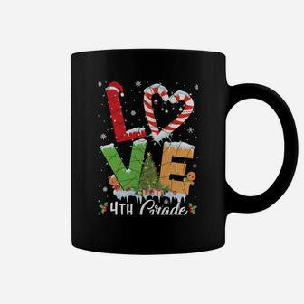 Love 4Th Grade Christmas Teacher Students Funny Xmas Gift Sweatshirt Coffee Mug | Crazezy CA