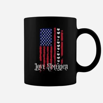 Love America By Being A Patriotic American Valentine's Day Coffee Mug - Monsterry