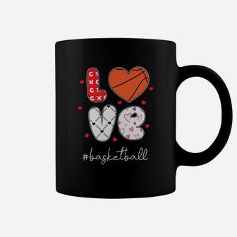 Love Basketball Gift For Valentine Happy Valentines Day Coffee Mug - Seseable