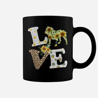 Love Bulldogs English Funny Bulldog Mom Life Floral Flower Coffee Mug | Crazezy