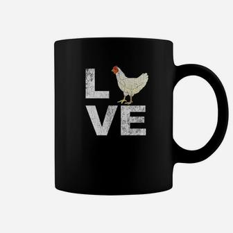 Love Chickens Chicken Lover Distressed Graphic Coffee Mug - Thegiftio UK