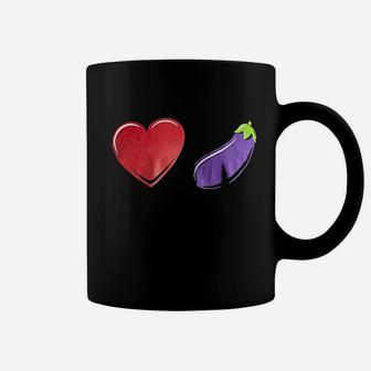 Love Eggplant Funny Gay Pride Humor Lgbtq Silly Joke For Men Women Coffee Mug | Crazezy