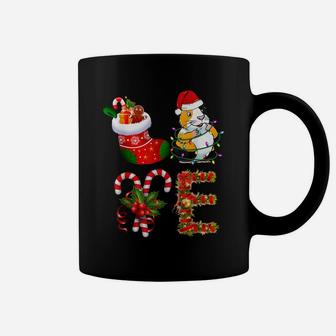 Love Guinea Pig Christmas Lights Funny Santa Hat Christmas Coffee Mug | Crazezy
