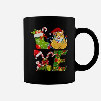 Love Guinea Pig Christmas Lights Funny Santa Hat Christmas Coffee Mug | Crazezy UK